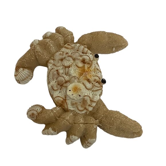 Crab Figurine Coast Beach Souvenir Home Decor Shells Ocean Resin 4"x3"x1" - Picture 2 of 4